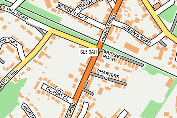 SL5 9AH map - OS OpenMap – Local (Ordnance Survey)