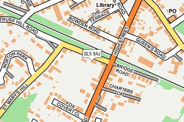 SL5 9AJ map - OS OpenMap – Local (Ordnance Survey)