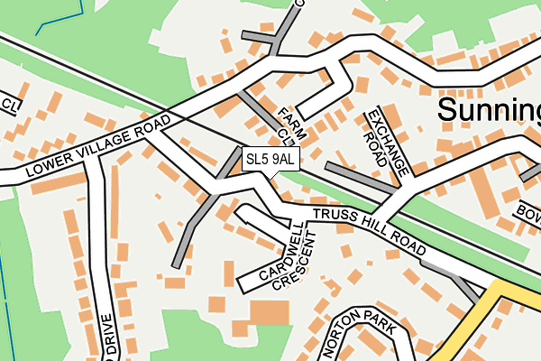 SL5 9AL map - OS OpenMap – Local (Ordnance Survey)
