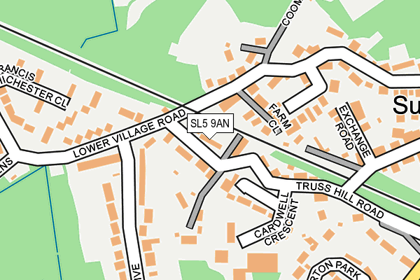 SL5 9AN map - OS OpenMap – Local (Ordnance Survey)