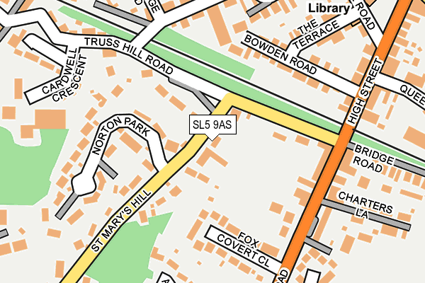 SL5 9AS map - OS OpenMap – Local (Ordnance Survey)