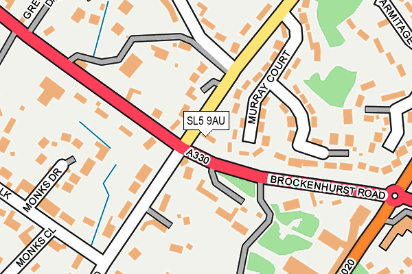 SL5 9AU map - OS OpenMap – Local (Ordnance Survey)