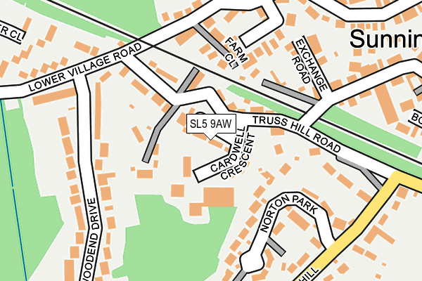 SL5 9AW map - OS OpenMap – Local (Ordnance Survey)