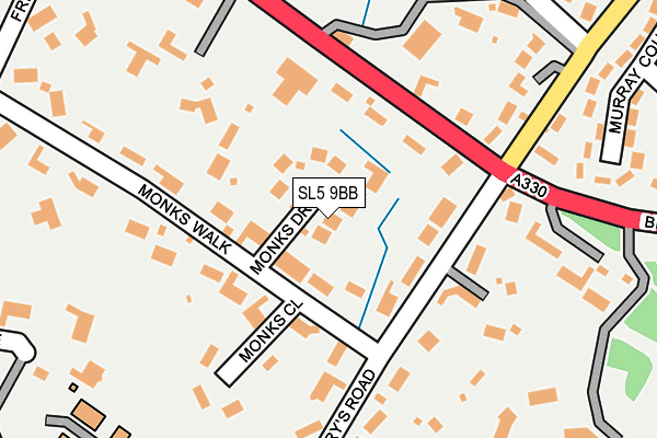 SL5 9BB map - OS OpenMap – Local (Ordnance Survey)