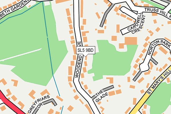 SL5 9BD map - OS OpenMap – Local (Ordnance Survey)