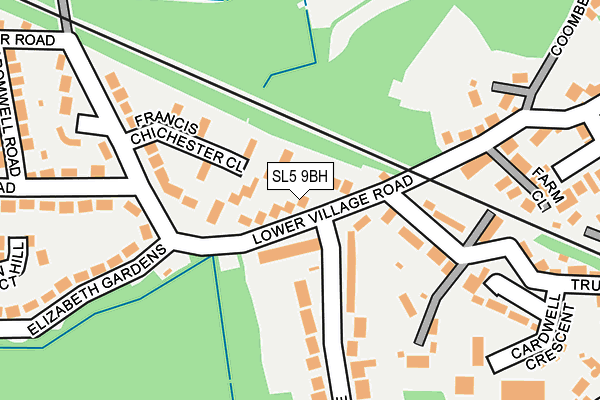 SL5 9BH map - OS OpenMap – Local (Ordnance Survey)