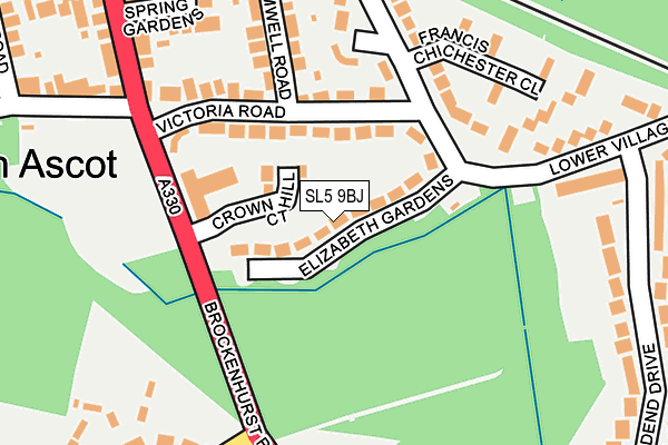 SL5 9BJ map - OS OpenMap – Local (Ordnance Survey)
