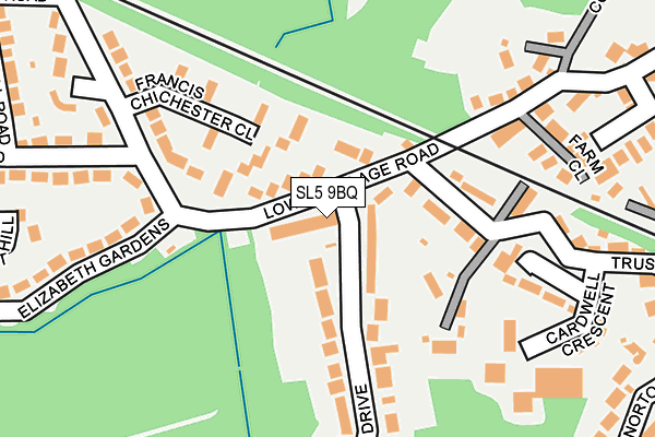 SL5 9BQ map - OS OpenMap – Local (Ordnance Survey)