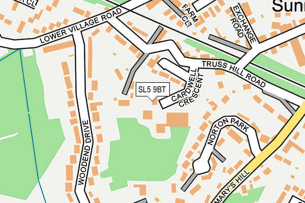 SL5 9BT map - OS OpenMap – Local (Ordnance Survey)