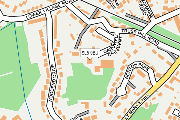 SL5 9BU map - OS OpenMap – Local (Ordnance Survey)