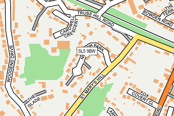 SL5 9BW map - OS OpenMap – Local (Ordnance Survey)
