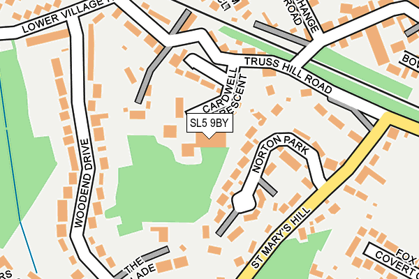 SL5 9BY map - OS OpenMap – Local (Ordnance Survey)