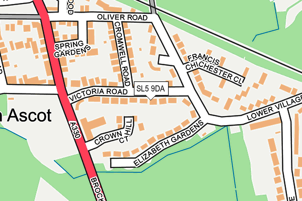 SL5 9DA map - OS OpenMap – Local (Ordnance Survey)