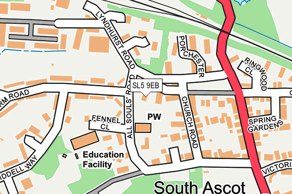 SL5 9EB map - OS OpenMap – Local (Ordnance Survey)