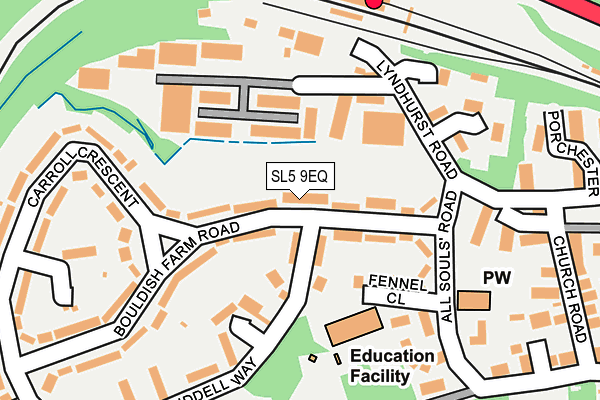 SL5 9EQ map - OS OpenMap – Local (Ordnance Survey)