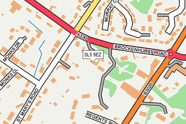 SL5 9EZ map - OS OpenMap – Local (Ordnance Survey)