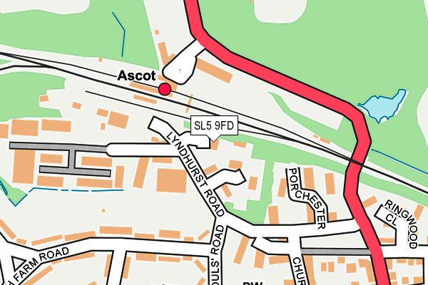 SL5 9FD map - OS OpenMap – Local (Ordnance Survey)