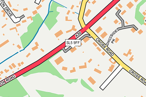 SL5 9FF map - OS OpenMap – Local (Ordnance Survey)