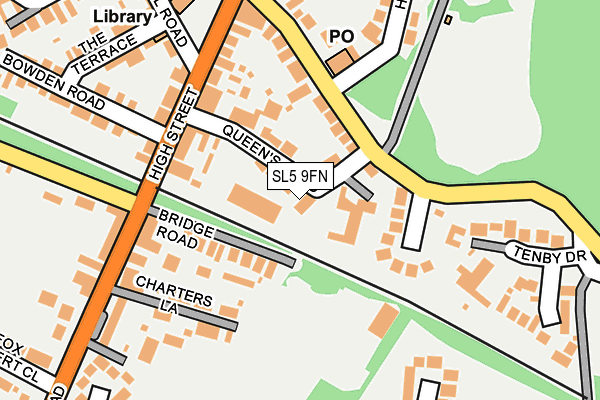 SL5 9FN map - OS OpenMap – Local (Ordnance Survey)