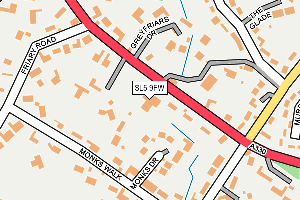 SL5 9FW map - OS OpenMap – Local (Ordnance Survey)