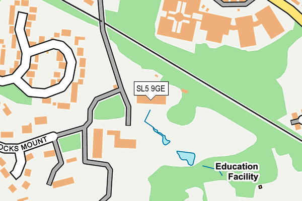 SL5 9GE map - OS OpenMap – Local (Ordnance Survey)