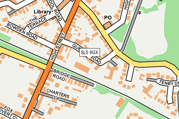 SL5 9GX map - OS OpenMap – Local (Ordnance Survey)