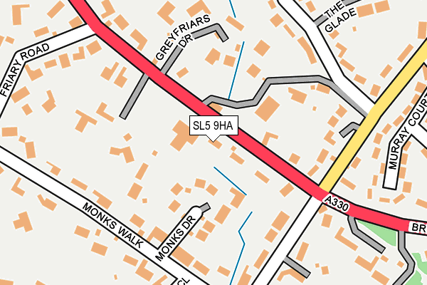 SL5 9HA map - OS OpenMap – Local (Ordnance Survey)
