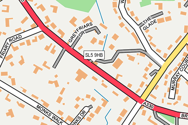 SL5 9HB map - OS OpenMap – Local (Ordnance Survey)