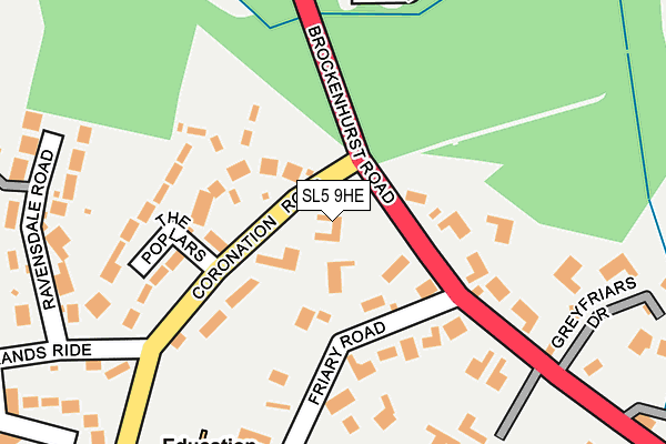 SL5 9HE map - OS OpenMap – Local (Ordnance Survey)