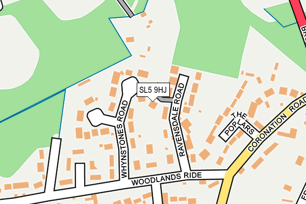 SL5 9HJ map - OS OpenMap – Local (Ordnance Survey)