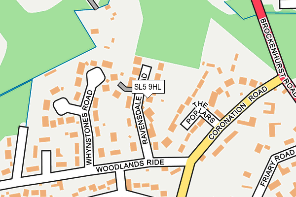 SL5 9HL map - OS OpenMap – Local (Ordnance Survey)