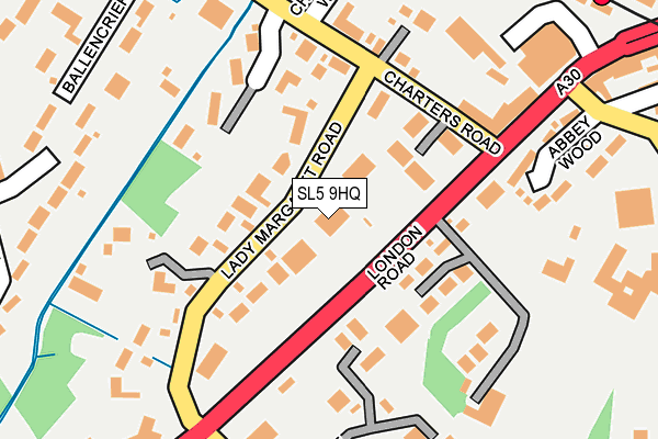 SL5 9HQ map - OS OpenMap – Local (Ordnance Survey)