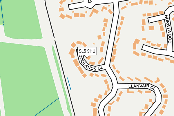 SL5 9HU map - OS OpenMap – Local (Ordnance Survey)