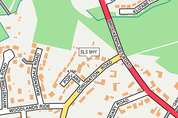 SL5 9HY map - OS OpenMap – Local (Ordnance Survey)