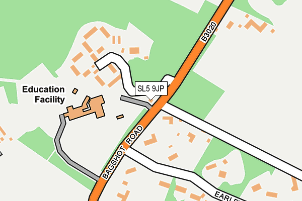 SL5 9JP map - OS OpenMap – Local (Ordnance Survey)