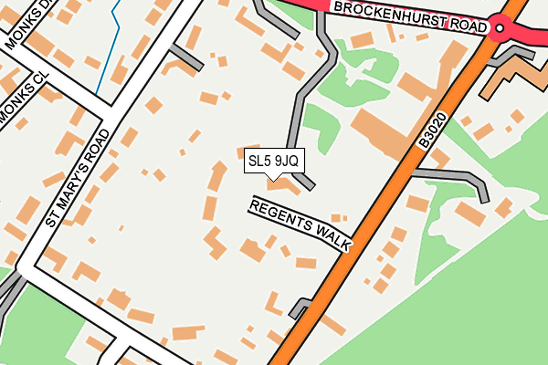 SL5 9JQ map - OS OpenMap – Local (Ordnance Survey)