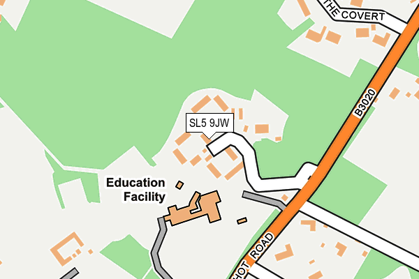 SL5 9JW map - OS OpenMap – Local (Ordnance Survey)