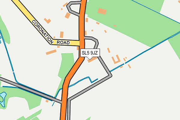 SL5 9JZ map - OS OpenMap – Local (Ordnance Survey)