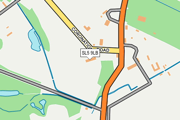 SL5 9LB map - OS OpenMap – Local (Ordnance Survey)