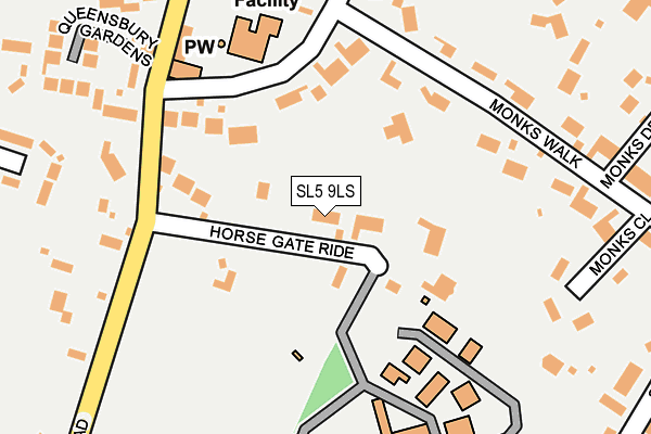 SL5 9LS map - OS OpenMap – Local (Ordnance Survey)