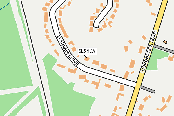 SL5 9LW map - OS OpenMap – Local (Ordnance Survey)