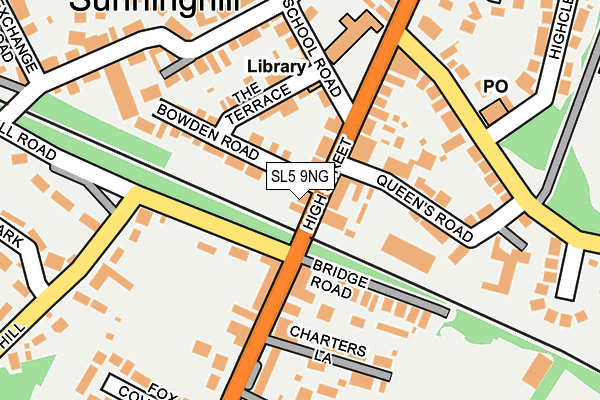 SL5 9NG map - OS OpenMap – Local (Ordnance Survey)