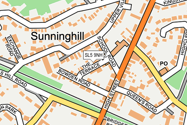 SL5 9NH map - OS OpenMap – Local (Ordnance Survey)