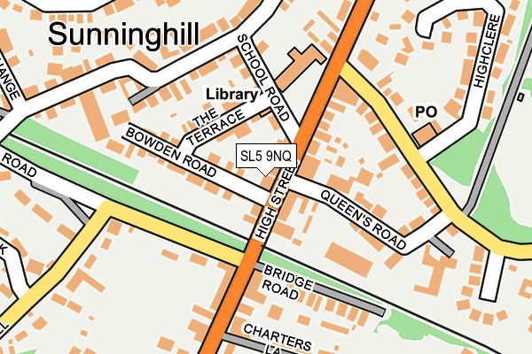 SL5 9NQ map - OS OpenMap – Local (Ordnance Survey)