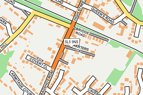 SL5 9NS map - OS OpenMap – Local (Ordnance Survey)