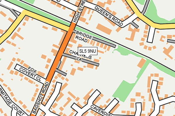 SL5 9NU map - OS OpenMap – Local (Ordnance Survey)