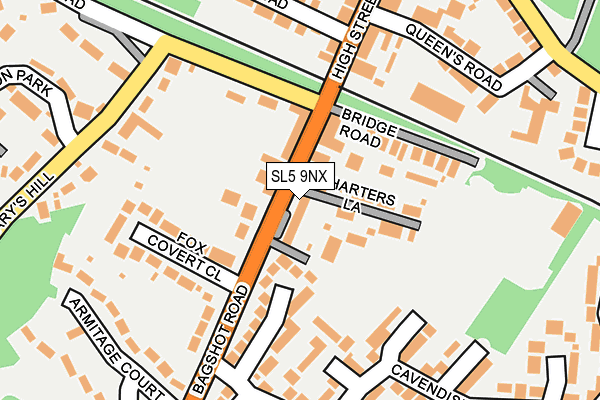 SL5 9NX map - OS OpenMap – Local (Ordnance Survey)