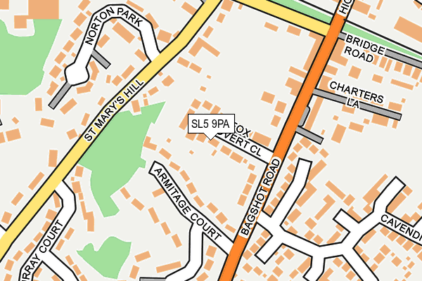 SL5 9PA map - OS OpenMap – Local (Ordnance Survey)