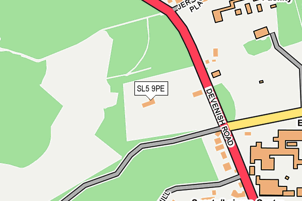 SL5 9PE map - OS OpenMap – Local (Ordnance Survey)