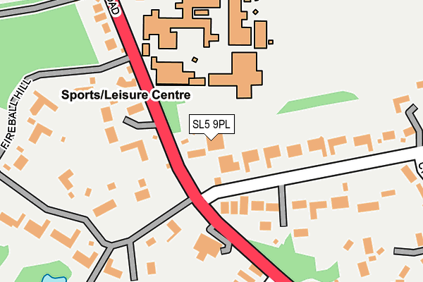SL5 9PL map - OS OpenMap – Local (Ordnance Survey)